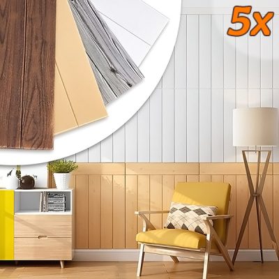 Selbstklebende 3D-Paneele, die Holz imitieren (5 Stk.) | INSTAWOOD
