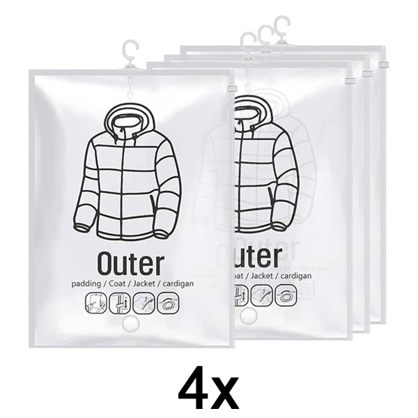 1x Hängende Vakuum-Aufbewahrungsbeutel (4 Stück) | VACUHANG