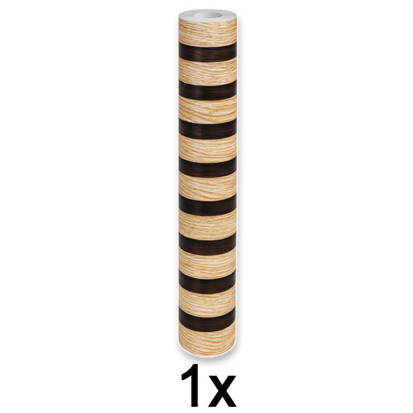 1x Holzoptik-Wandaufkleber – 300 x 45 cm, PVC, abziehen und aufkleben | LINEWALL